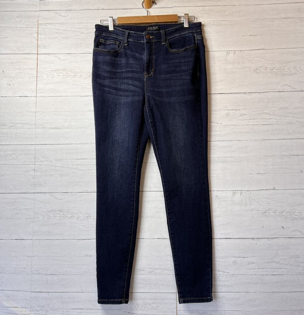 Judy Blue Jeans Womens SZ 11/30 Fremont High Rise Dark Wash Skinny Cotton Blend